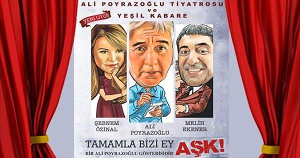 3) Tercihini tiyatrodan yana kullanmak isteyenler için Ali Poyrazoğlu'nun 'Tamamla Bizi Ey Aşk' adlı oyunu 23 Şubat'ta 4 Mevsim Tiyatro Salonu'nda.