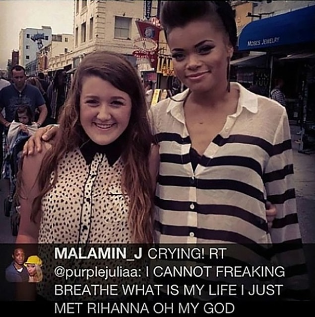 18. Rihanna'yla tanışmak: 😂