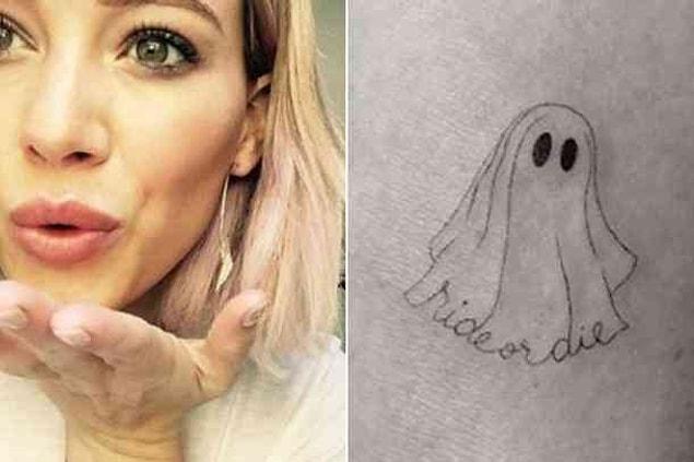 21. Hilary Duff'ın hayalet dövmesi: