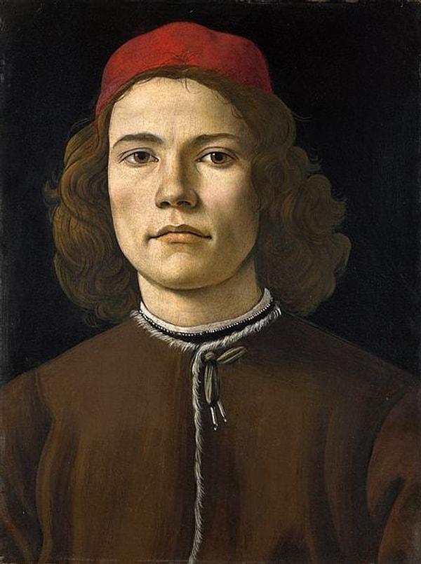 2. Portrait of Young Man, Sandro Botticelli, 1483.