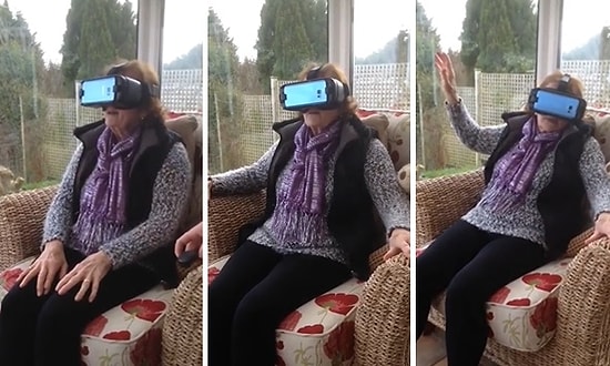 İlk Defa Denediği Sanal Gerçeklik Gözlüğü ile Çığlık Çığlığa Kalan Kadın