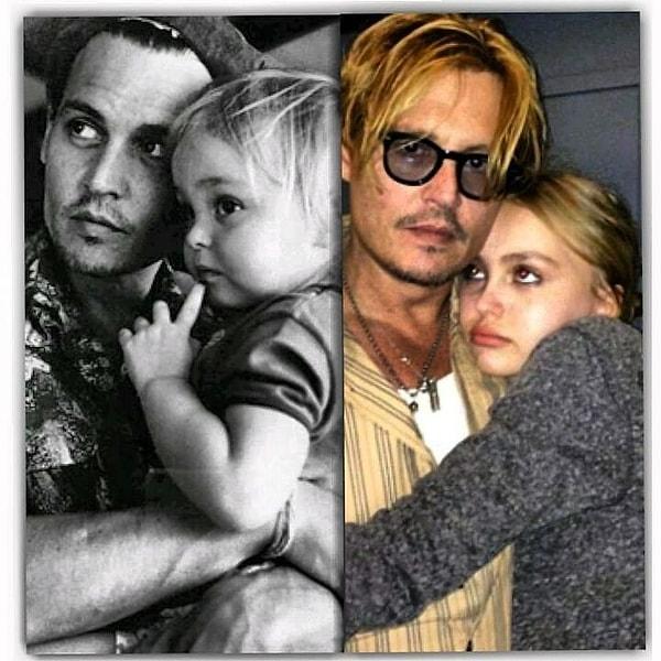 7. Johnny Depp ve kızı Lily-Rose.