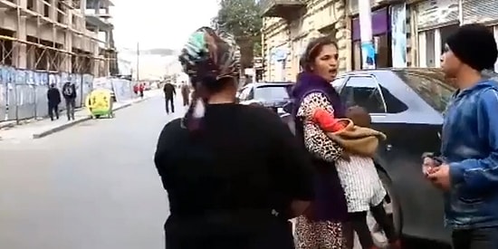 Kavga Esnasında Sopa Misali Çocuğu Kullanan Kadın