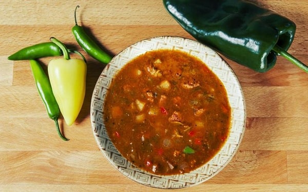 6. Тушеный зеленый перец чили