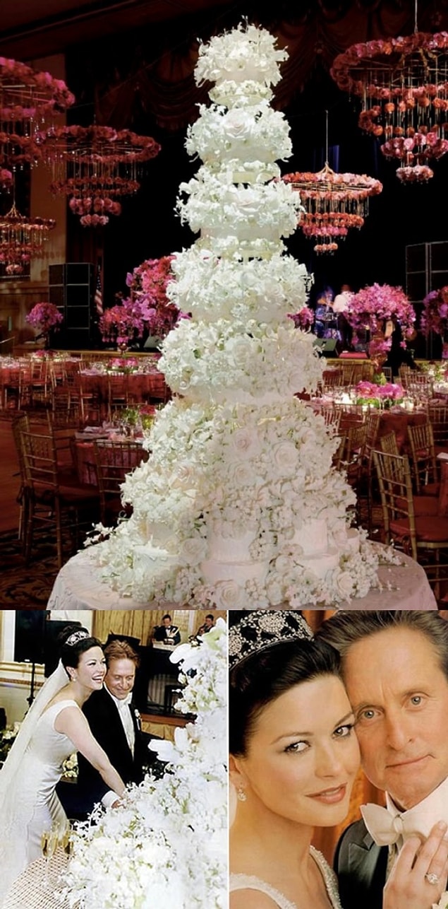 9. Michael Douglas ve Catherin Zeta-Jones'un vanilyalı pastası