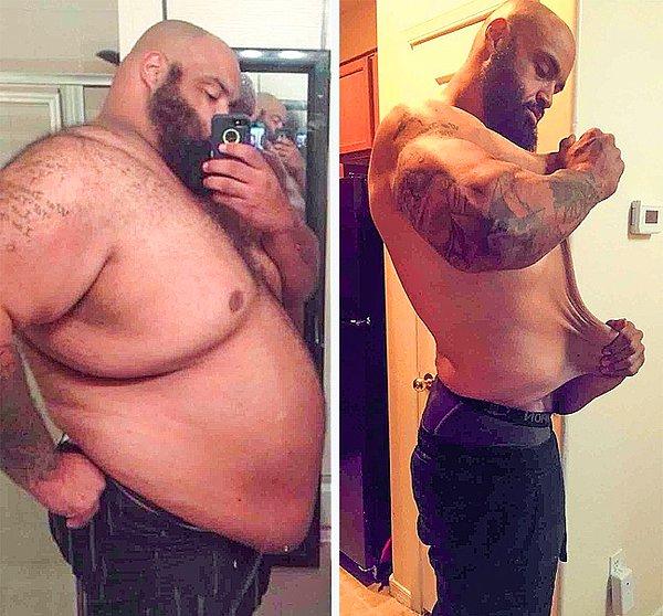3. Kendisi 275 kiloymuş. Sıkı bir çalışmayla 148 kilo kaybetmiş.