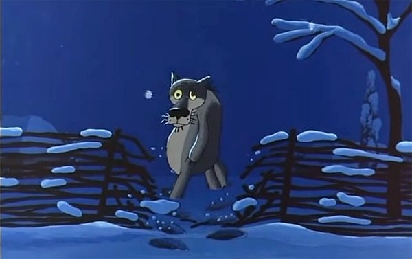 4. Чьим голосом говорит Волк из мультфильма "Жил был пес"?