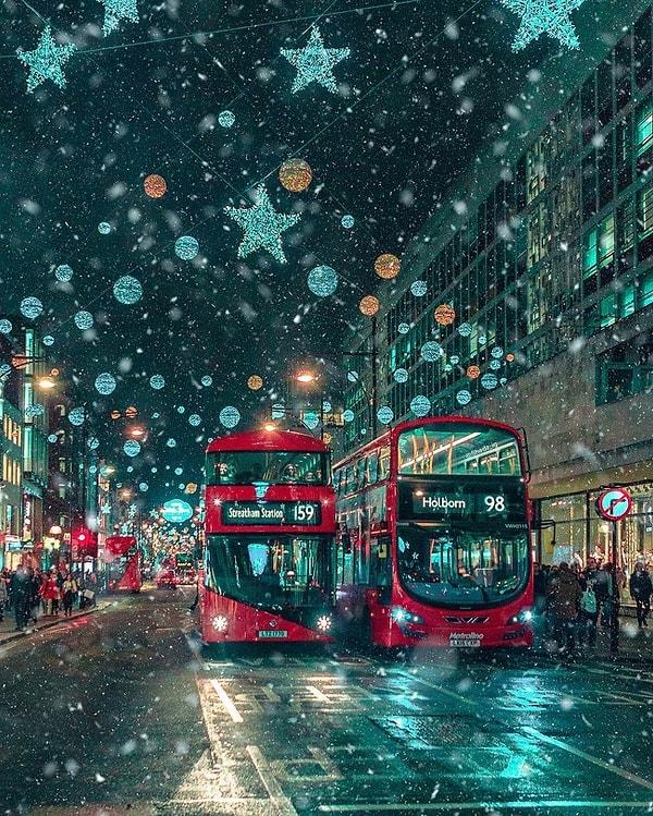 4. Londra'da büyüleyici kış manzaraları vardı. 🤗