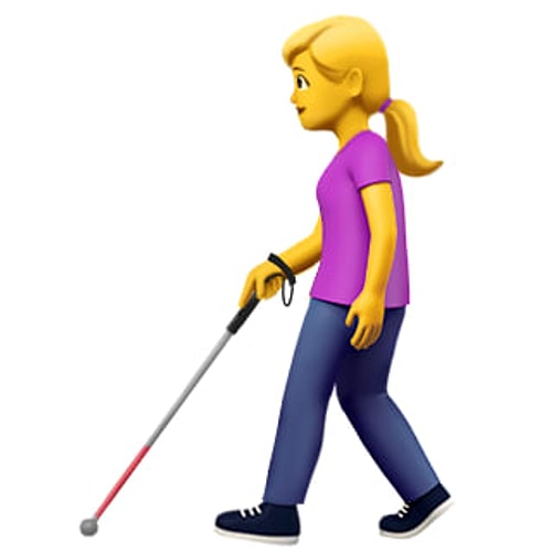 Beyaz baston emojisi