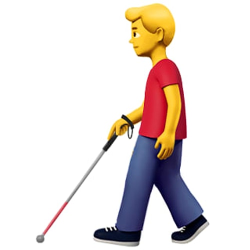 Beyaz baston emojisi