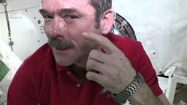 19. В космосе невозможно плакать, так как из-за гравитации слёзы просто не капают.