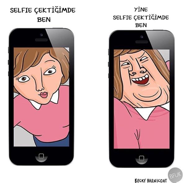 12. Selfie'nin iki çeşidi vardır;