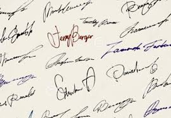 7. Вы всегда расписываетесь одинаково?