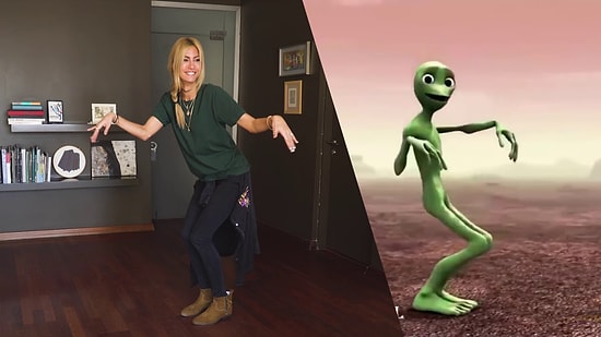 Türkiye'den Ünlü İsimlerin de Dahil Olduğu İnternetin Yeni Akımı: Yeşil Uzaylı Dansı