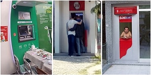 Eşi Benzerine Rastlamanın Mümkün Olmadığı Atm Önünde Çekilmiş 15 Güldüren Manzara
