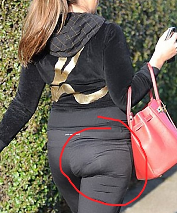 5. Надеть под лосины неподходящее нижнее белье