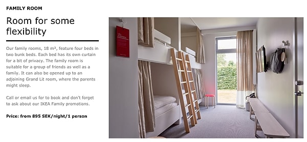 11. В шведском поселении  Älmhult существует отель, номера которого полностью обставлены мебелью из IKEA.