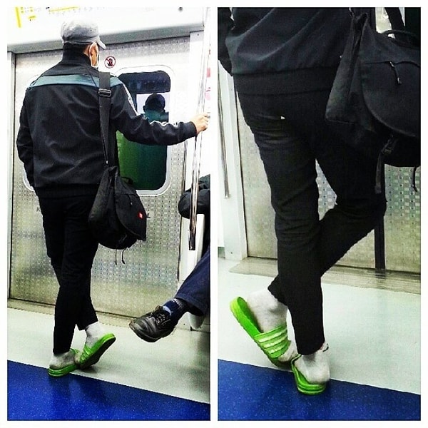 7. Никогда, никогда не надевайте носки под шлепки и сандалии.