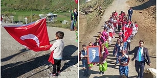 23 Nisan'ın En Güzel Fotoğrafı Bir Köy Okulundan Geldi: Bayrağımızı Yere Değdirmeyen Yusuf ve Tatvanlı Efeler