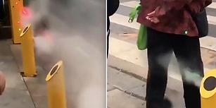 Kırmızı Işıkta Karşıdan Karşıya Geçmeye Çalışan Yayalara Su Sıkan Muhteşem Sistem