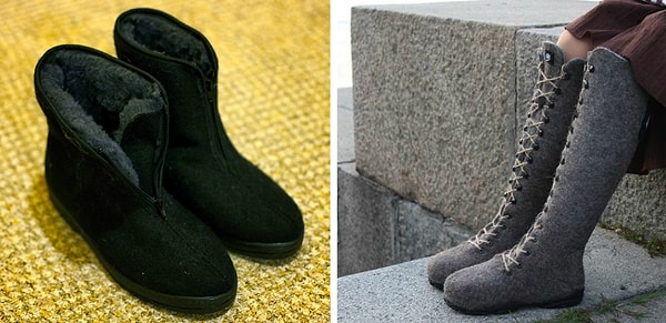 2. Войлочные ботинки
