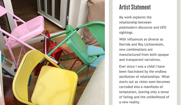 7. "То, что вы видите на картинке, и то, что случилось во время перестановки в кабинете, мы решили называть инсталляцией. Похоже, правда?"