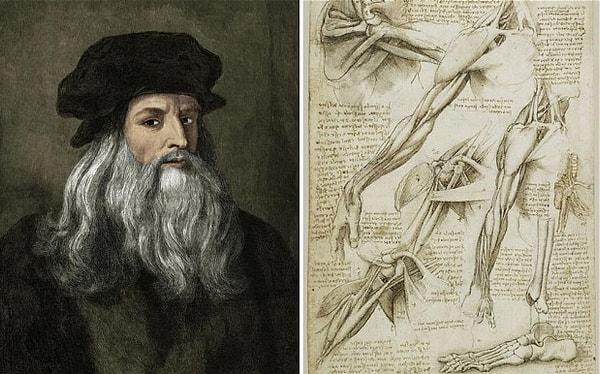 8. Leonardo da Vinci, aynı anda bir eliyle yazarken diğer eliyle de resim yapabiliyordu.