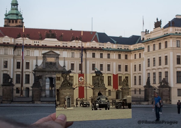 12. "Антропоид" (2016). В этой сцене нацистский генерал Рейнхард Гейдрих возвращается в Пражский замок из поездки.