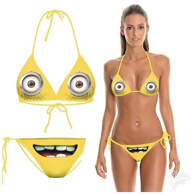 11. Minions bizce bikini için pek doğru bir tasarım değil.