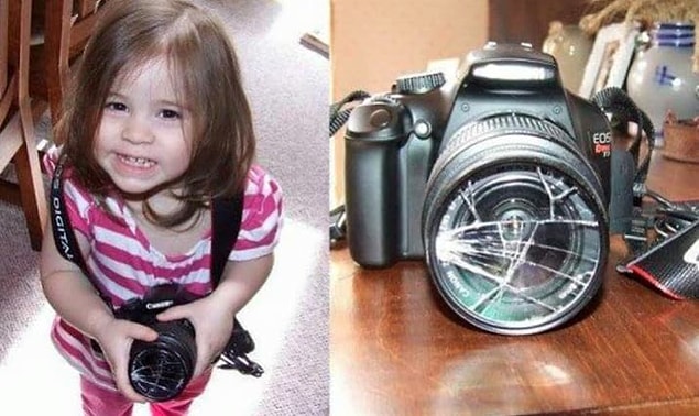 12. Aile fotoğraflarını çekmesi için bir daha bu ufaklığa güvenilmeyecek.