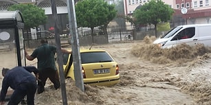 Ankara'da 10 Dakikalık Yağış Sele Dönüştü: Araçlar Sürüklendi, 6 Kişi Yaralandı