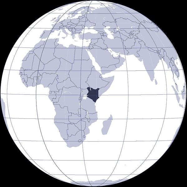 13. Son olarak  haritada işaretli yer Kenyadır.
