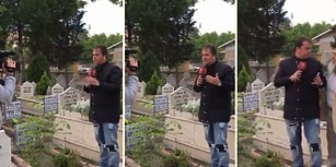 Çorum'da Mezarlıkta Canlı Yayın Yapan Muhabiri Korkutan Dayı