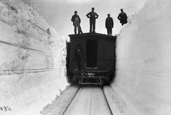 5. Снежная блокада в Миннесоте, США, 29 марта, 1881 г.