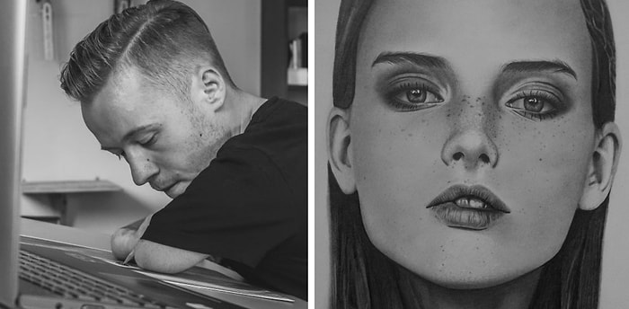 Он родился без рук, но несмотря на это, рисует портреты и скоро откроет свою выставку в Нью-Йорке