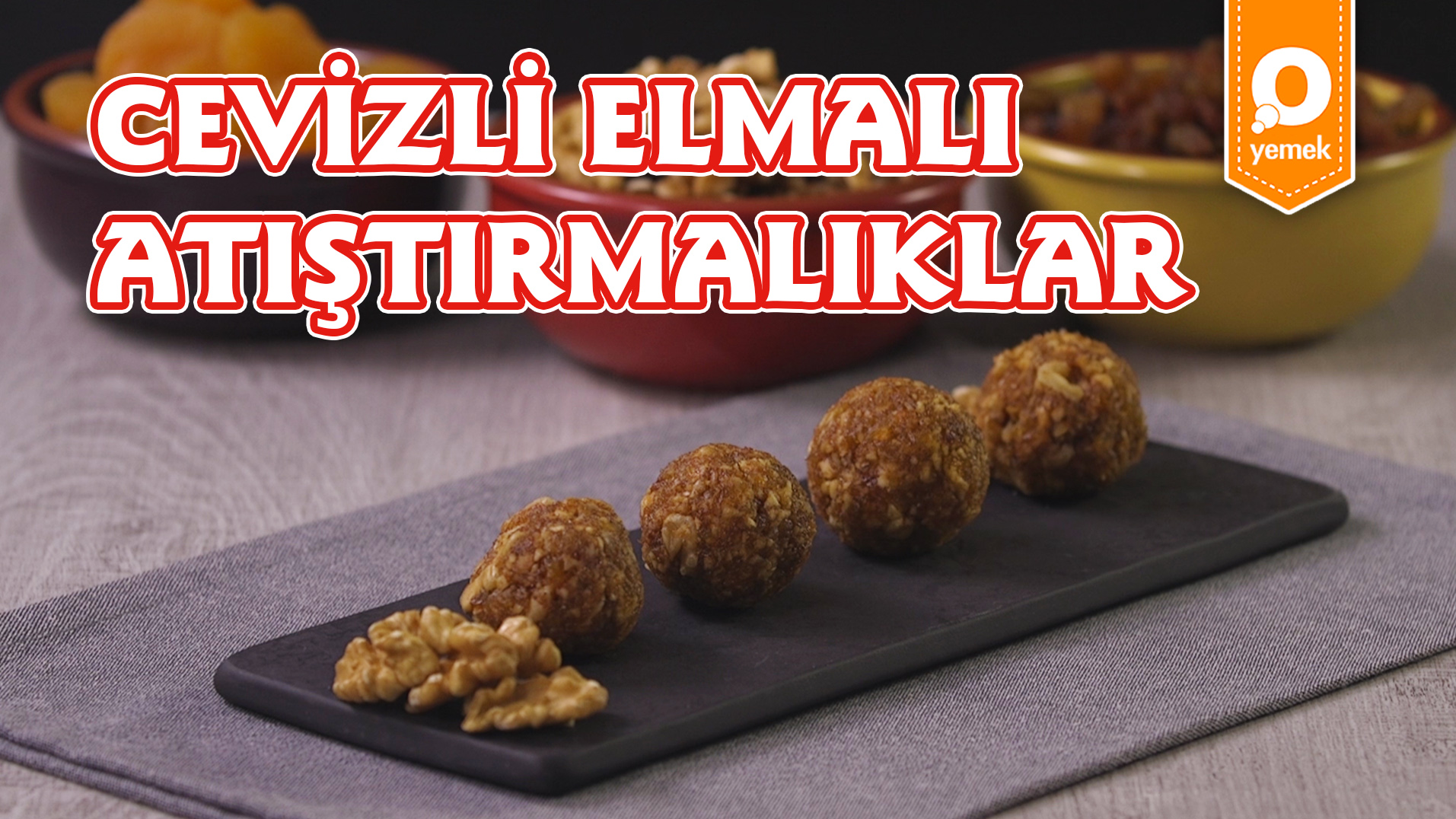 Elmalı Pastanın Sağlıklı Hali Cevizli Elmalı Atıştırmalık Topları