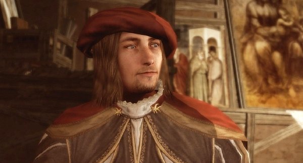 İlgi çekici bir tarihi karakter olması popüler kültürle arasını epey iyi tuttu. Assassin's Creed isimli oyunun karakterlerinden biri olarak karşımızdaydı.