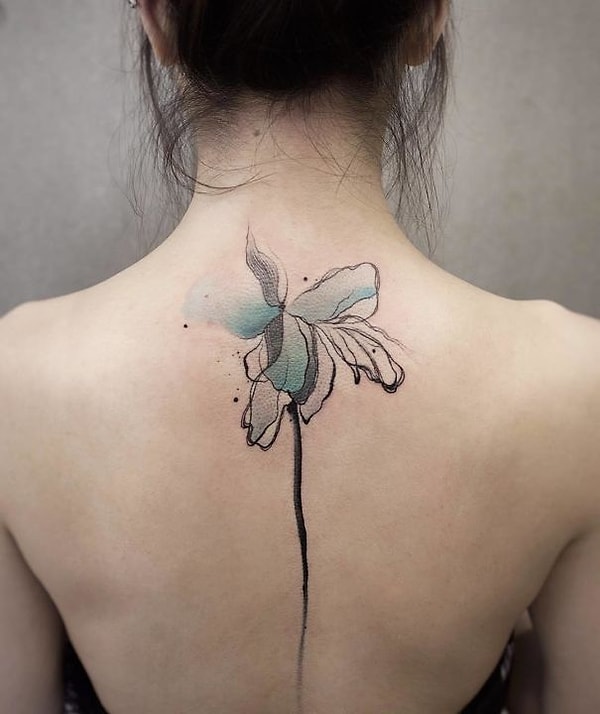 16. Акварельные цветы: