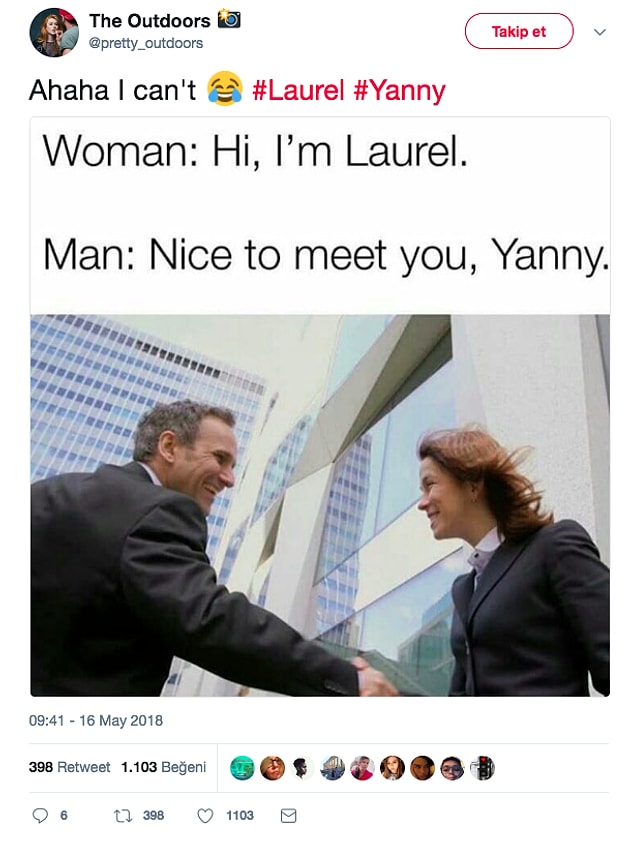 15. Bu hafta gündemi meşgul eden Laurel mı Yanny mi tartışmasına selam çakmadan olmaz!
