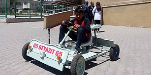 Atık Malzemelerden Go Kart Aracı Yapan Ortaokul Öğrencisi