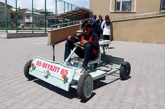 Atık Malzemelerden Go Kart Aracı Yapan Ortaokul Öğrencisi