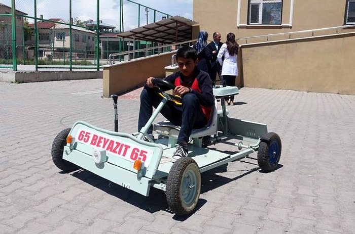 Atık Malzemelerden Go Kart Aracı Yapan Ortaokul Öğrencisi