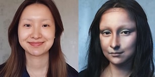 Makyajın Şaşırtıcı Gücünü Kullanarak Kendini Mona Lisa'ya Dönüştüren Japon Kadın