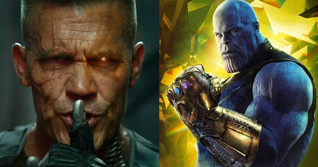 Deadpool Cable'a "Thanos!" diye hitap ediyor. İki karakteri de Josh Brolin'in canlandırdığını biliyorsunuz.