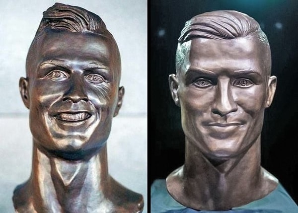 2. Автор неудачной скульптуры Роналду исправил свою ошибку