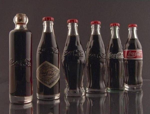 4. Yıllar içinde Coca Cola şişelerinin değişimi.