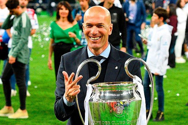 Kupayı üst üste kazanan ilk teknik adam olmayı başaran Real Madrid Teknik Direktörü Zidane, unvanını daha da geliştirdi!