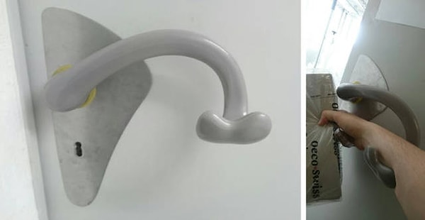 8. Дверные ручки этой лаборатории помогут вам открыть и закрыть дверь, если ваши руки заняты