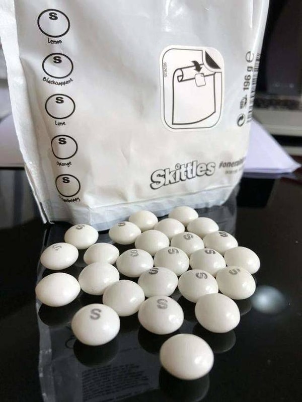 25. Бесцветный Skittles?! Что?!