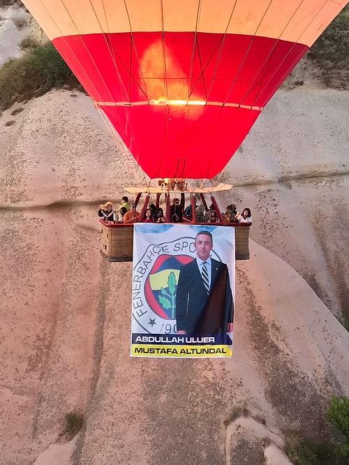 BONUS- Nevşehir'de Ali Koç'un Posteri ile balon turu yapıldı.